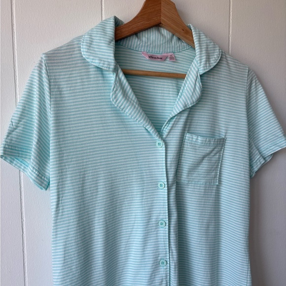 NWOT La Vie En Rose Stripe Print Shirt PJ Set | Size Small - Picture 4 of 6